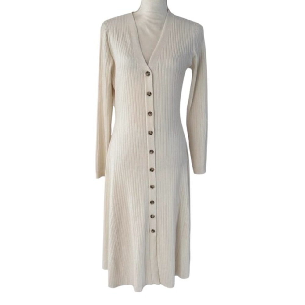 Lucky Brand Ivory knit Long Sleeve Dress